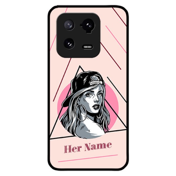 Xiaomi 13 Pro 5G Personalized Glass Phone Case - Rockstar Girl Design