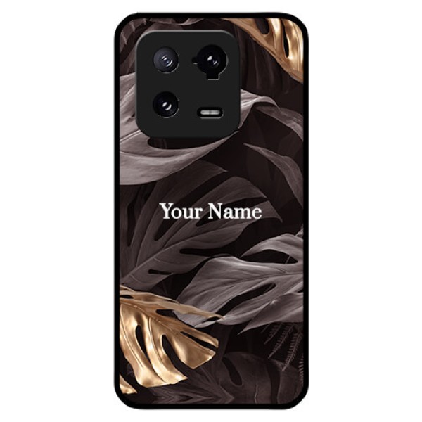 Xiaomi 13 Pro 5G Personalised Glass Phone Case - Wild Leaves digital paint Design Xiaomi 13 Pro 5G Personalised Glass Phone Case - Wild Leaves digital paint Design