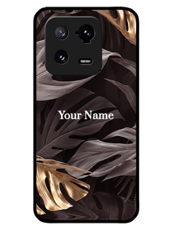 Custom Xiaomi 13 Pro 5G Personalised Glass Phone Case - Wild Leaves digital paint Design