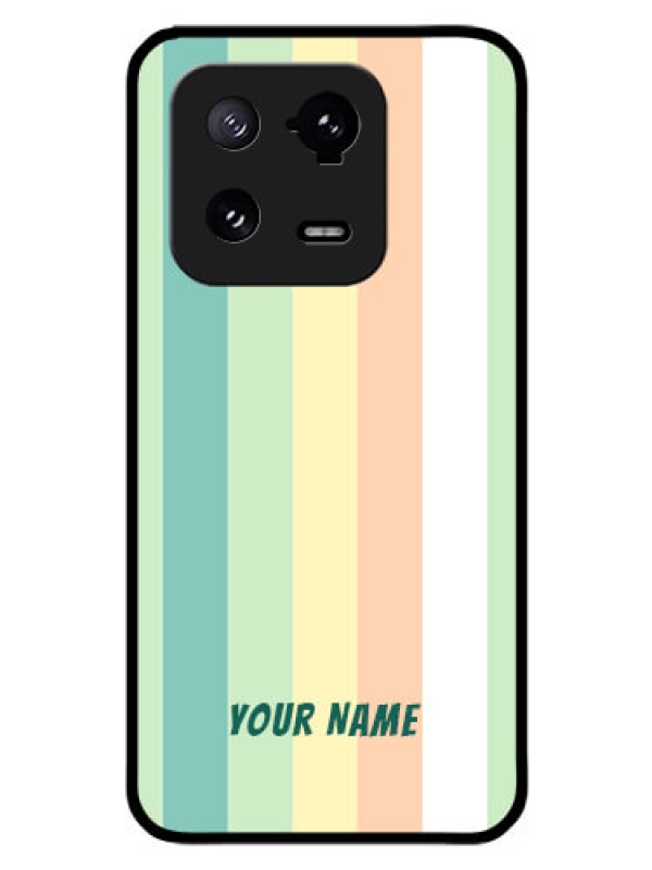 Custom Xiaomi 13 Pro 5G Photo Printing on Glass Case - Multi-colour Stripes Design