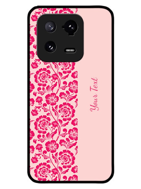 Custom Xiaomi 13 Pro 5G Custom Glass Phone Case - Attractive Floral Pattern Design
