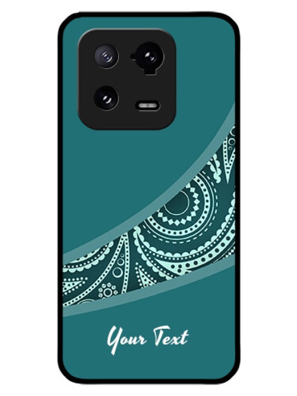 Custom Xiaomi 13 Pro 5G Photo Printing on Glass Case - semi visible floral Design