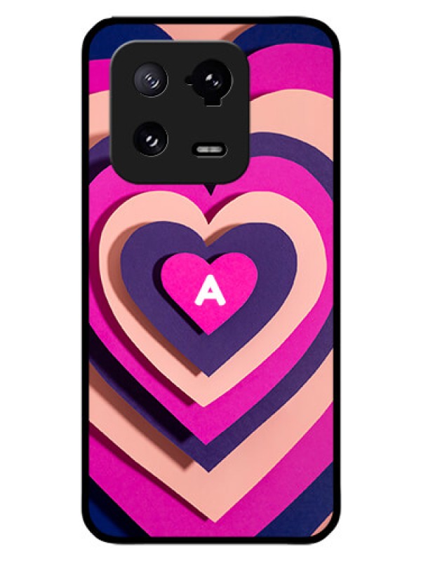 Custom Xiaomi 13 Pro 5G Custom Glass Mobile Case - Cute Heart Pattern Design