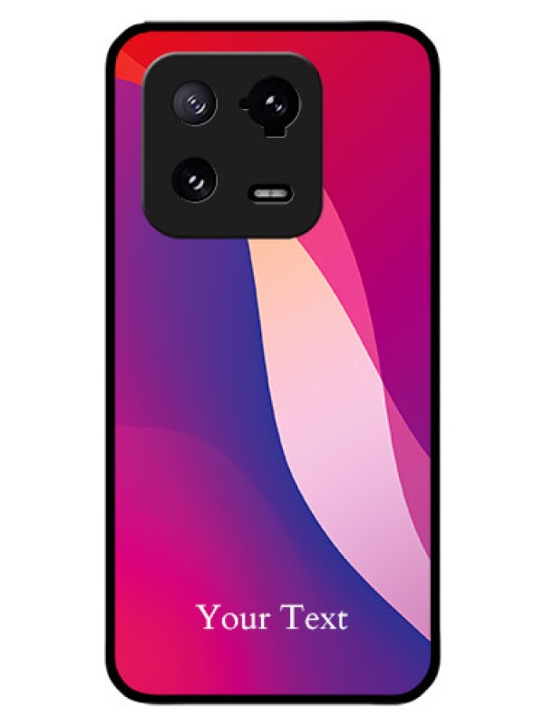 Custom Xiaomi 13 Pro 5G Personalized Glass Phone Case - Digital abstract Overlap Design