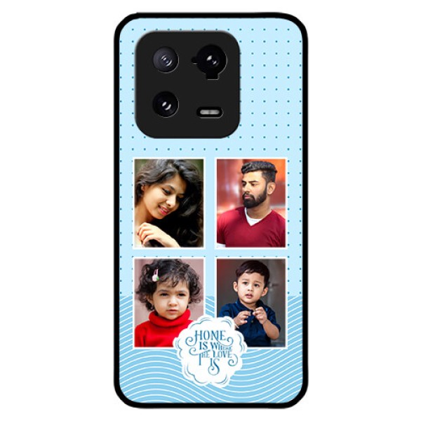 Xiaomi 13 Pro 5G Custom Glass Phone Case - Cute love quote with 4 pic upload Design Xiaomi 13 Pro 5G Custom Glass Phone Case - Cute love quote with 4 pic upload Design