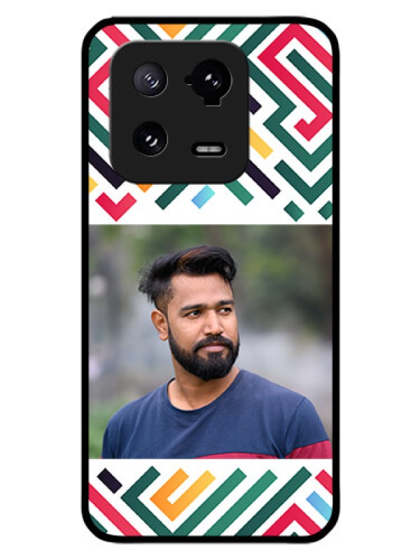 Custom Xiaomi 13 Pro 5G Personalized Glass Phone Case - Colorful Maze Pattern Design