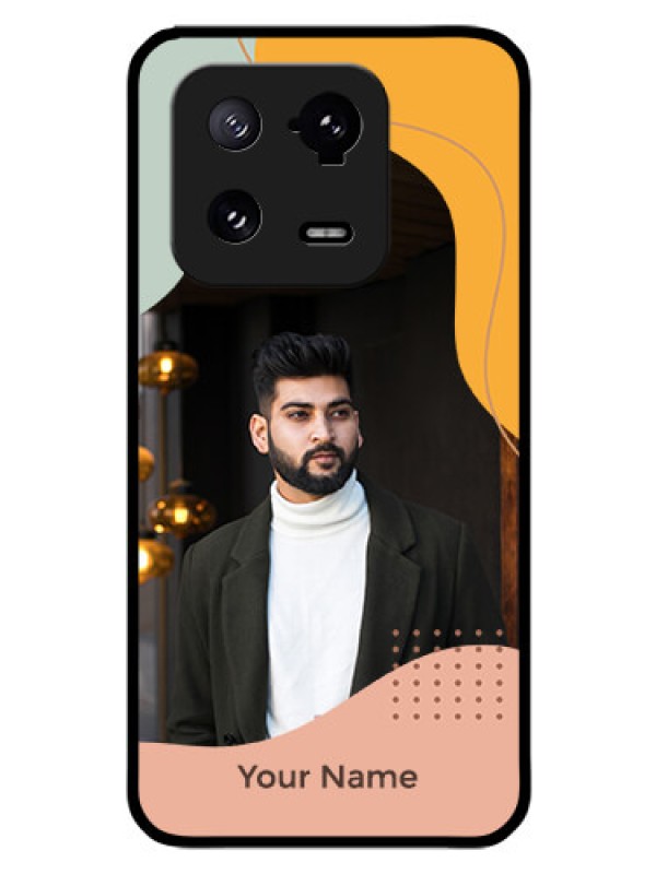 Custom Xiaomi 13 Pro 5G Personalized Glass Phone Case - Tri-coloured overlay design