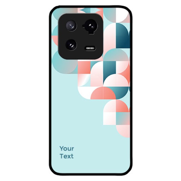 Xiaomi 13 Pro 5G Custom Glass Phone Case - Stylish Semi-circle Pattern Design