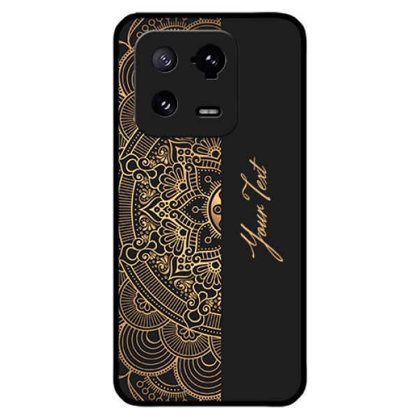 Xiaomi 13 Pro 5G Photo Printing on Glass Case - Mandala art with custom text Design Xiaomi 13 Pro 5G Photo Printing on Glass Case - Mandala art with custom text Design