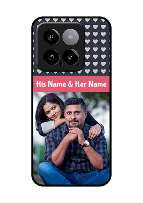 Xiaomi 14 5G Custom Glass Phone Case - Love Symbols Design
