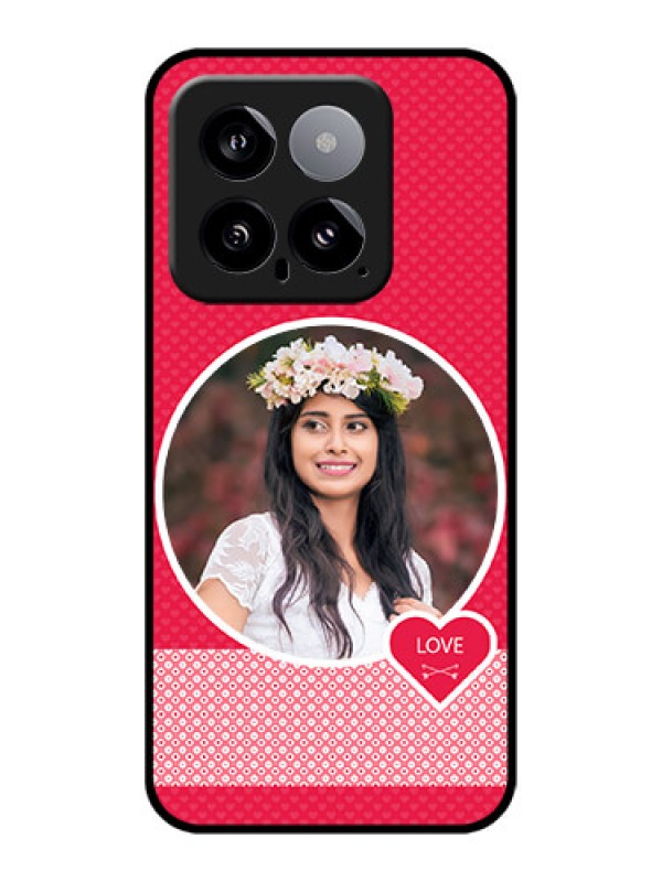 Custom Xiaomi 14 5G Custom Glass Phone Case - Pink Color Pattern Design