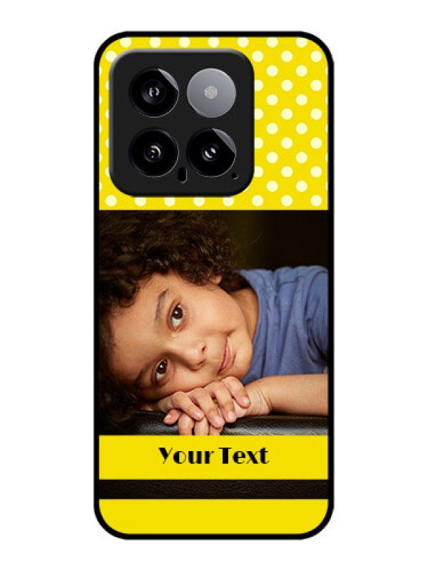Custom Xiaomi 14 5G Custom Glass Phone Case - Bright Yellow Case Design