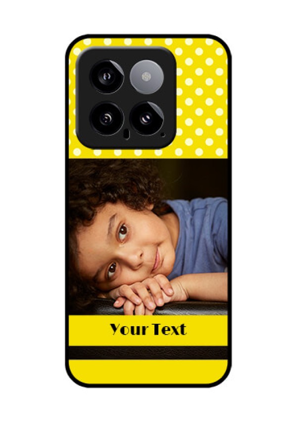 Xiaomi 14 5G Custom Glass Phone Case - Bright Yellow Case Design