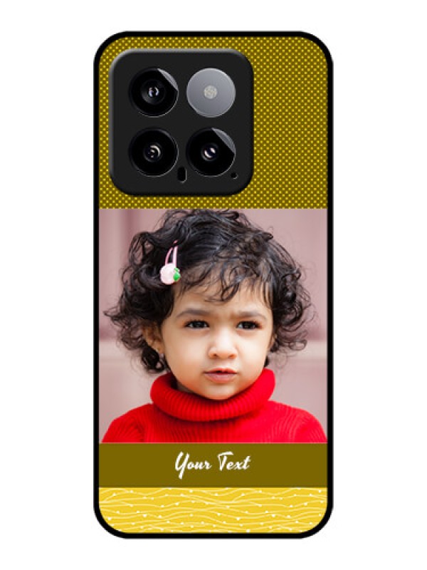 Custom Xiaomi 14 5G Custom Glass Phone Case - Simple Green Color Design