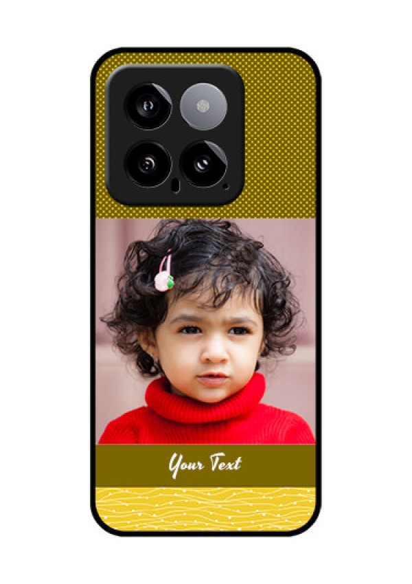 Xiaomi 14 5G Custom Glass Phone Case - Simple Green Color Design