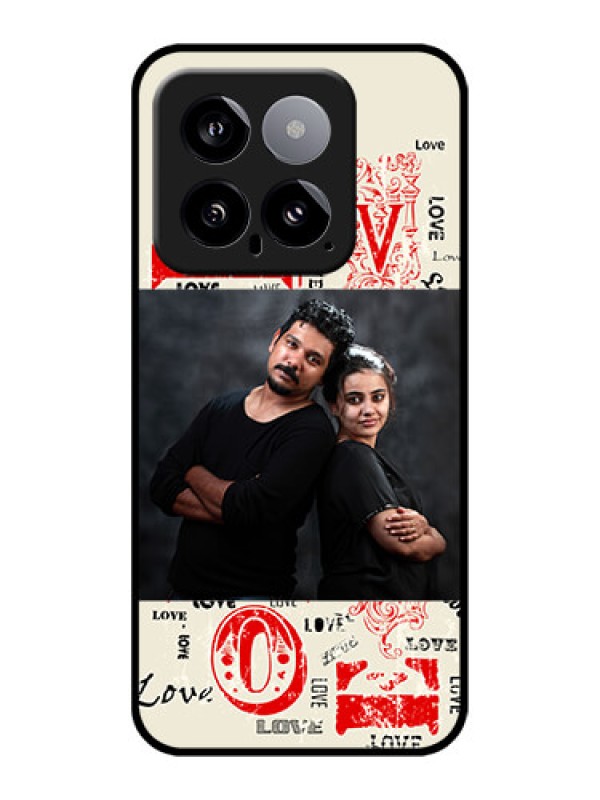 Custom Xiaomi 14 5G Custom Glass Phone Case - Trendy Love Design Case