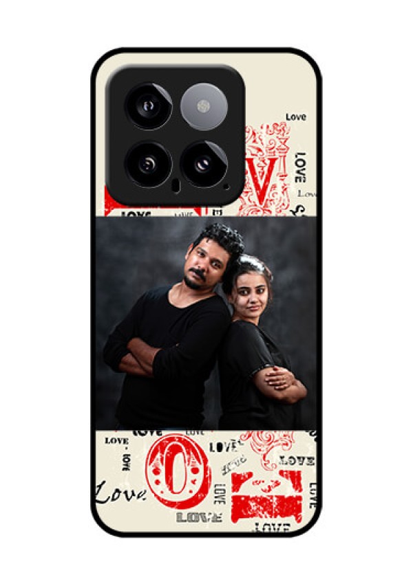 Xiaomi 14 5G Custom Glass Phone Case - Trendy Love Design Case