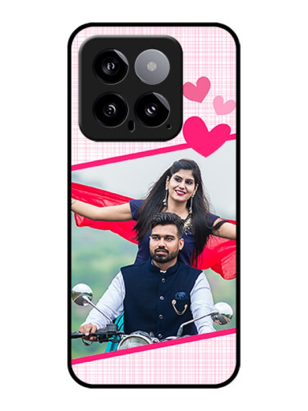 Custom Xiaomi 14 5G Custom Glass Phone Case - Love Shape Heart Design