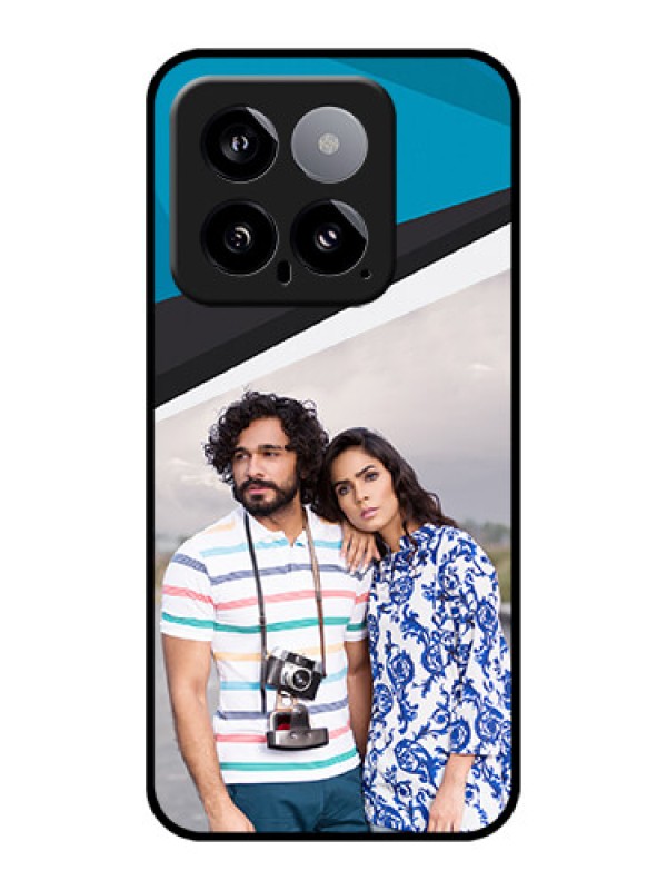 Custom Xiaomi 14 5G Custom Glass Phone Case - Simple Pattern Photo Upload Design