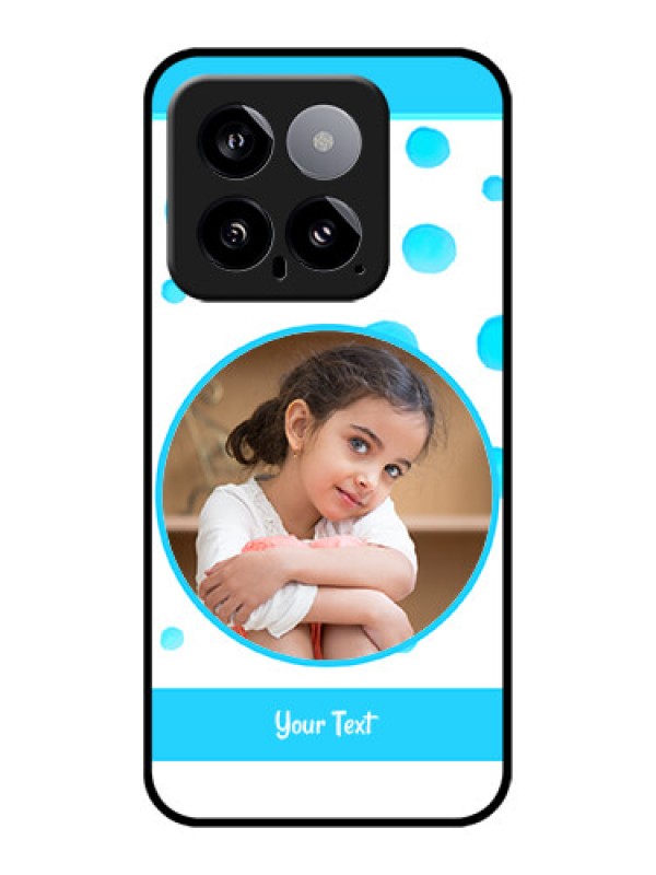 Custom Xiaomi 14 5G Custom Glass Phone Case - Blue Bubbles Pattern Design