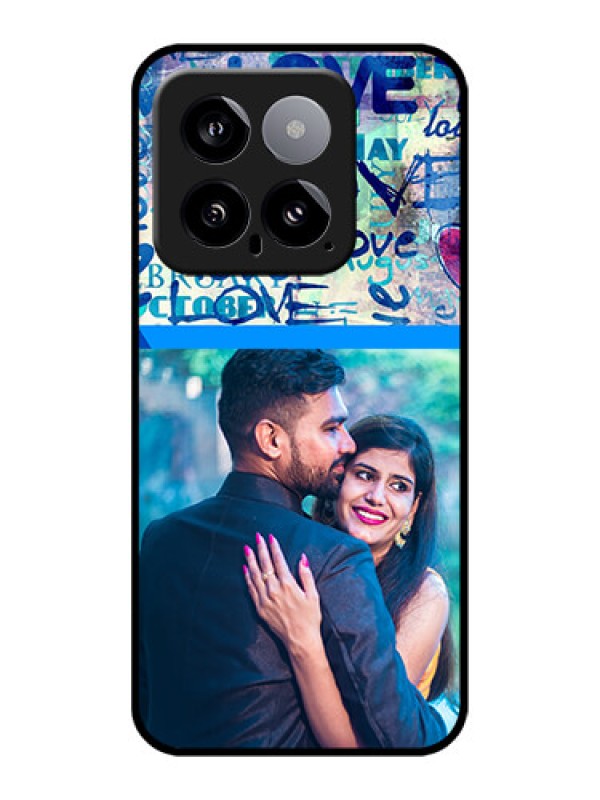 Custom Xiaomi 14 5G Custom Glass Phone Case - Colorful Love Design