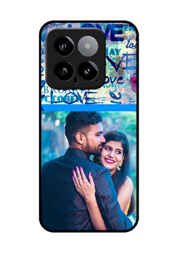 Xiaomi 14 5G Custom Glass Phone Case - Colorful Love Design