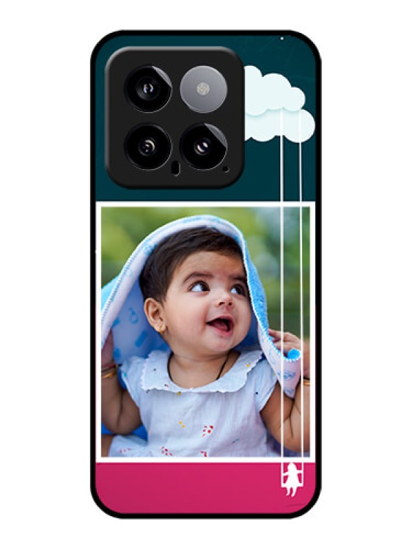 Custom Xiaomi 14 5G Custom Glass Phone Case - Cute Girl With Cloud Design