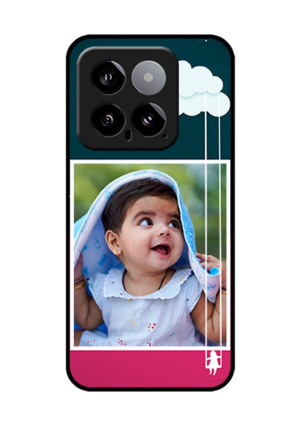 Xiaomi 14 5G Custom Glass Phone Case - Cute Girl With Cloud Design