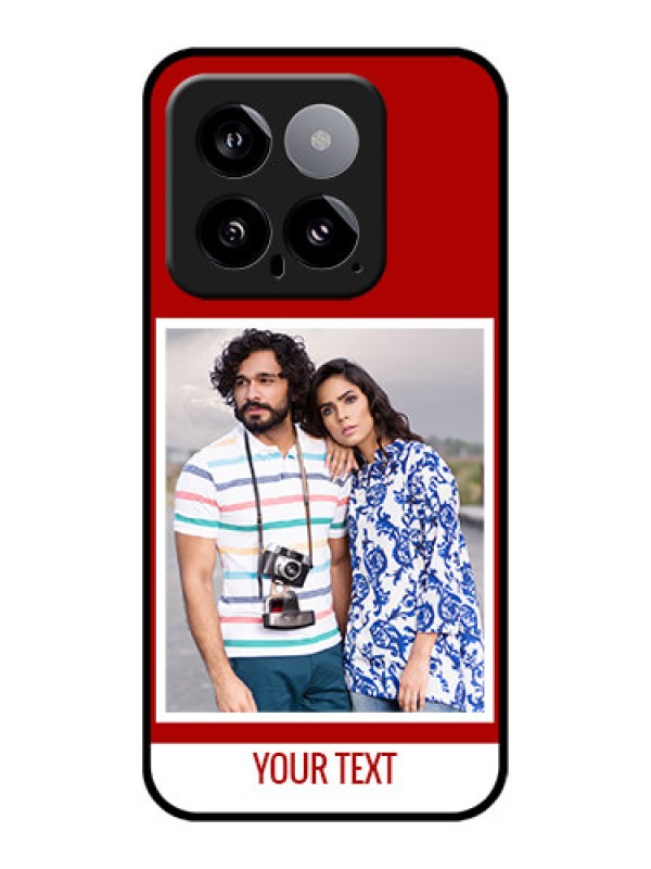 Custom Xiaomi 14 5G Custom Glass Phone Case - Red Color Design
