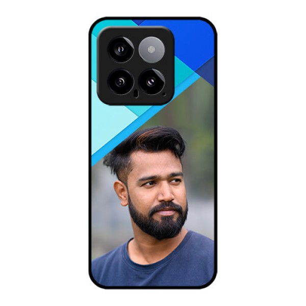 Xiaomi 14 5G Custom Glass Phone Case - Blue Pattern Design Xiaomi 14 5G Custom Glass Phone Case - Blue Pattern Design