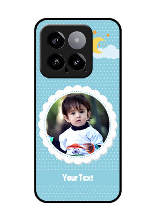 Xiaomi 14 5G Custom Glass Phone Case - Violet Pattern Design