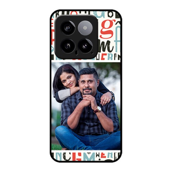 Xiaomi 14 5G Custom Glass Phone Case - Alphabet Design