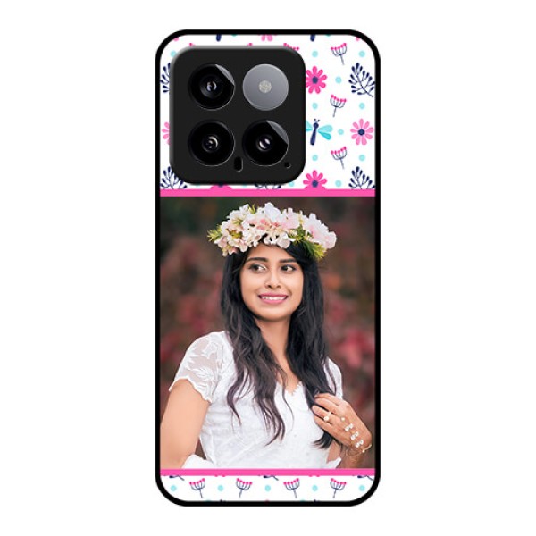 Xiaomi 14 5G Custom Glass Phone Case - Colorful Flower Design