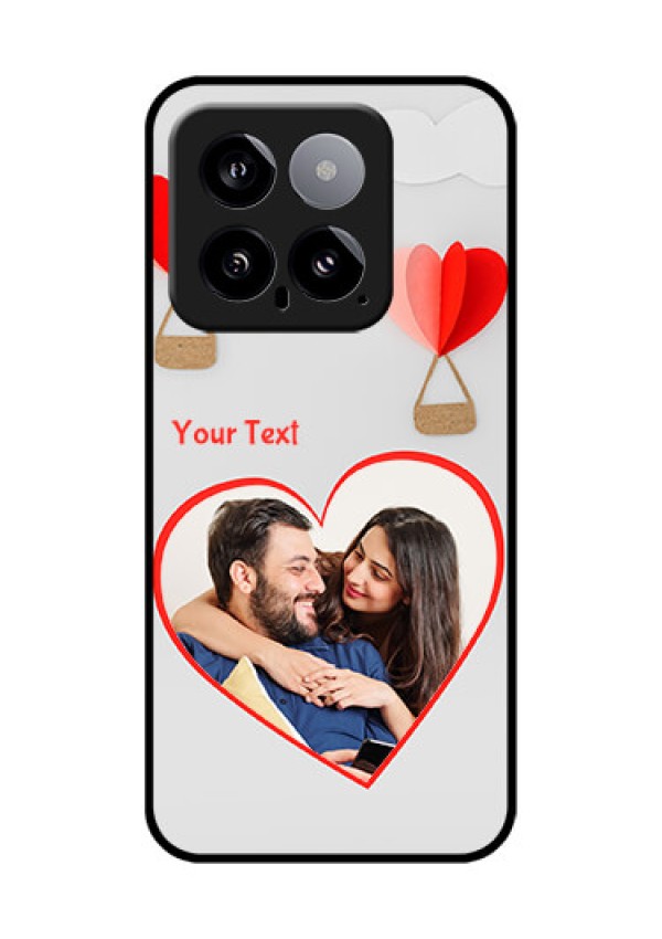 Xiaomi 14 5G Custom Glass Phone Case - Parachute Love Design