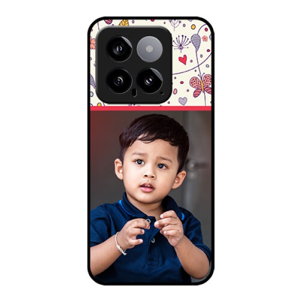 Xiaomi 14 5G Custom Glass Phone Case - Premium Floral Design