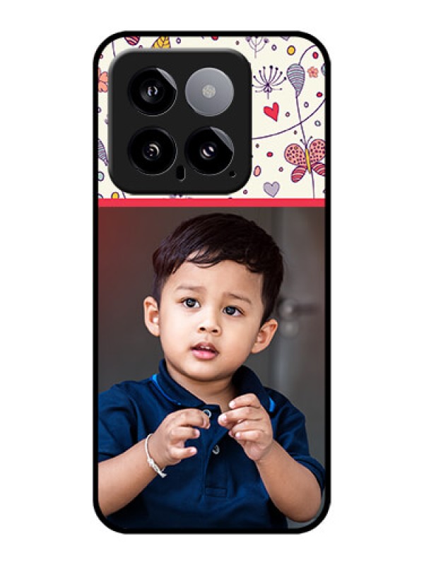 Custom Xiaomi 14 5G Custom Glass Phone Case - Premium Floral Design