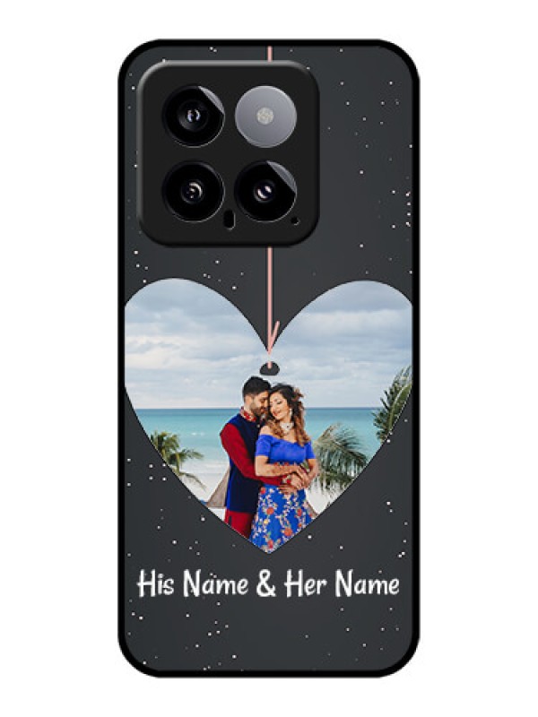 Custom Xiaomi 14 5G Custom Glass Phone Case - Hanging Heart Design