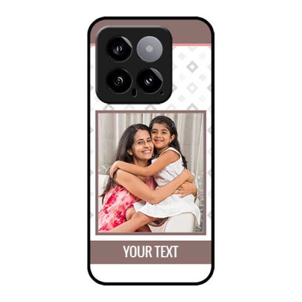 Xiaomi 14 5G Custom Glass Phone Case - Simple Diamond Design Xiaomi 14 5G Custom Glass Phone Case - Simple Diamond Design