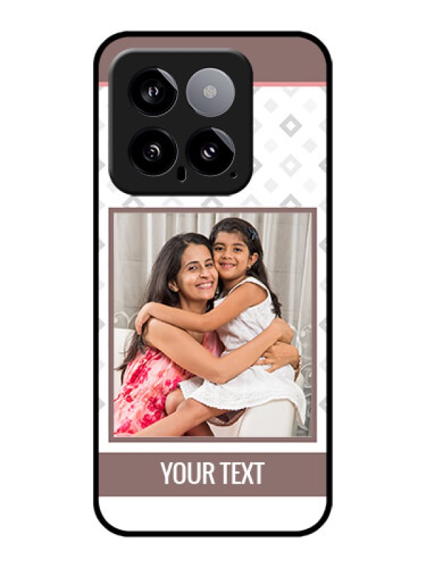 Custom Xiaomi 14 5G Custom Glass Phone Case - Simple Diamond Design