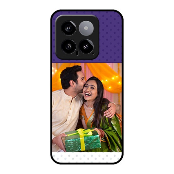 Xiaomi 14 5G Custom Glass Phone Case - Violet Colored Pattern Design Xiaomi 14 5G Custom Glass Phone Case - Violet Colored Pattern Design
