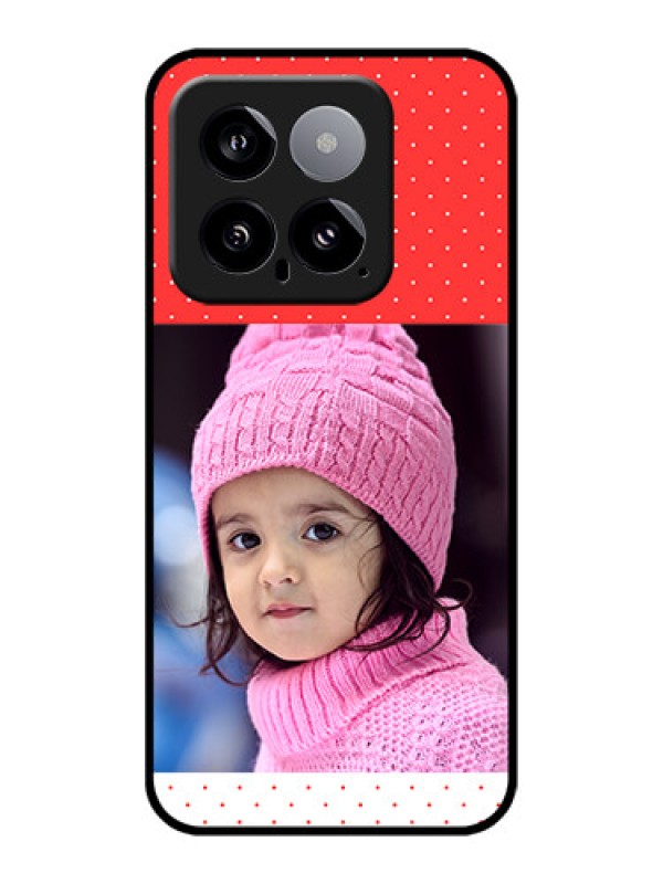 Custom Xiaomi 14 5G Custom Glass Phone Case - Red Pattern Design