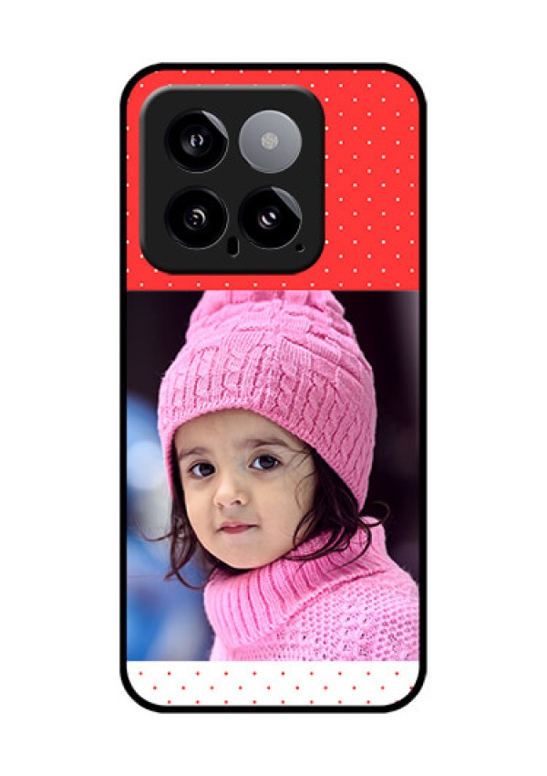 Xiaomi 14 5G Custom Glass Phone Case - Red Pattern Design