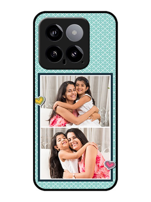 Custom Xiaomi 14 5G Custom Glass Phone Case - 2 Image Holder With Pattern Design