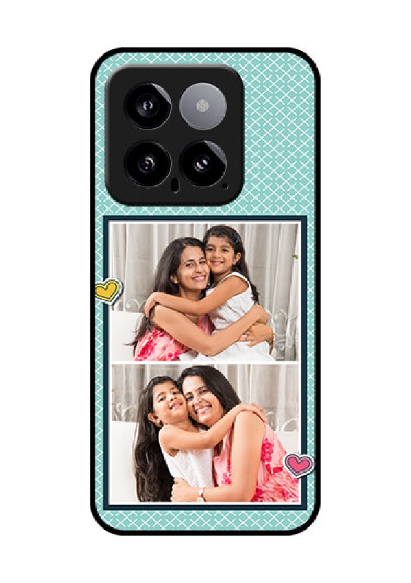 Xiaomi 14 5G Custom Glass Phone Case - 2 Image Holder With Pattern Design