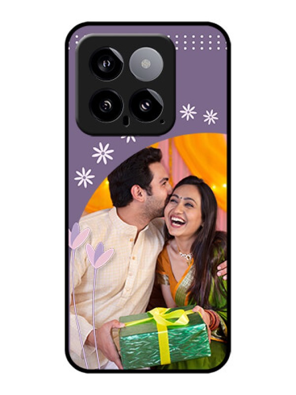 Custom Xiaomi 14 5G Custom Glass Phone Case - Lavender Flowers Design