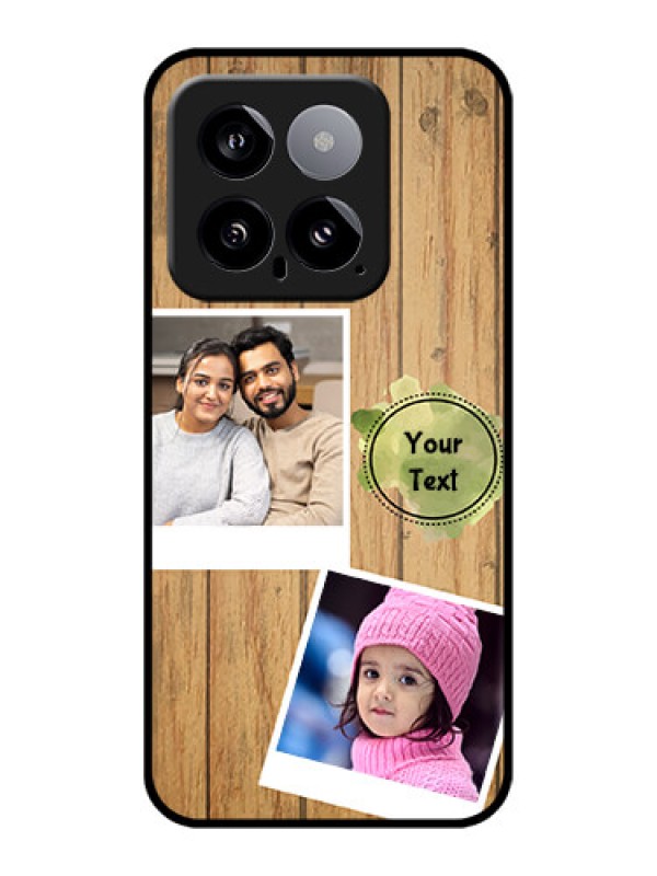 Custom Xiaomi 14 5G Custom Glass Phone Case - Wooden Texture Design