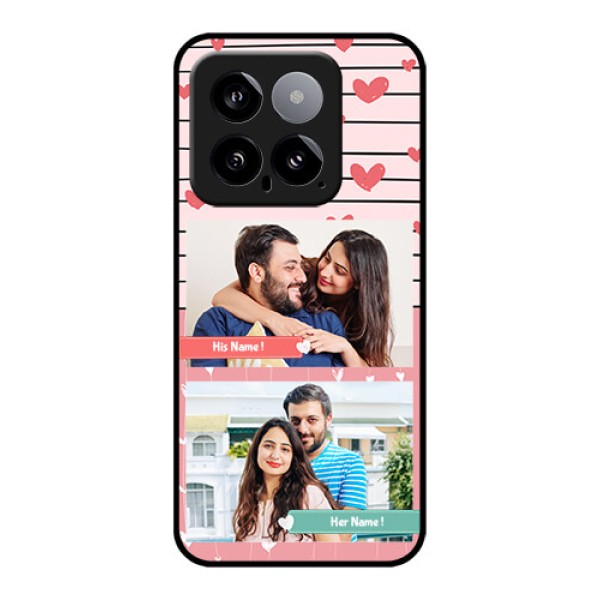 Xiaomi 14 5G Custom Glass Phone Case - Photo With Heart Design