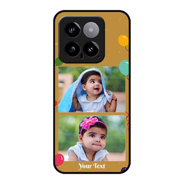 Xiaomi 14 5G Custom Glass Phone Case - Image Holder With Birthday Celebrations Design