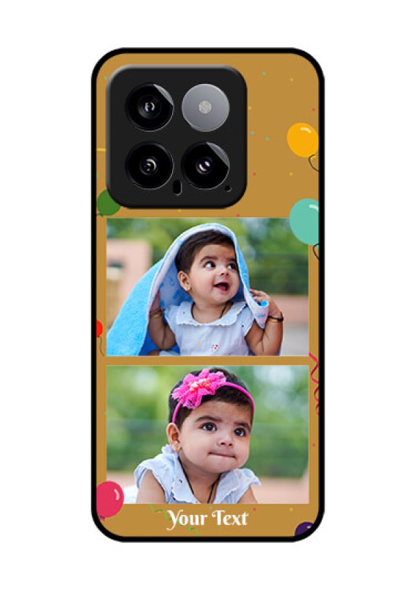 Xiaomi 14 5G Custom Glass Phone Case - Image Holder With Birthday Celebrations Design