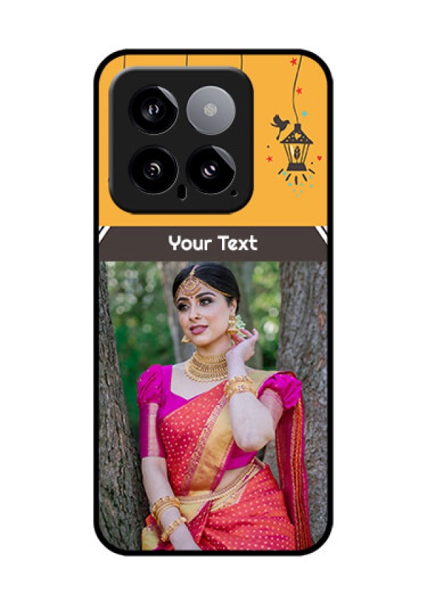 Xiaomi 14 5G Custom Glass Phone Case - With Family Picture And Icons
